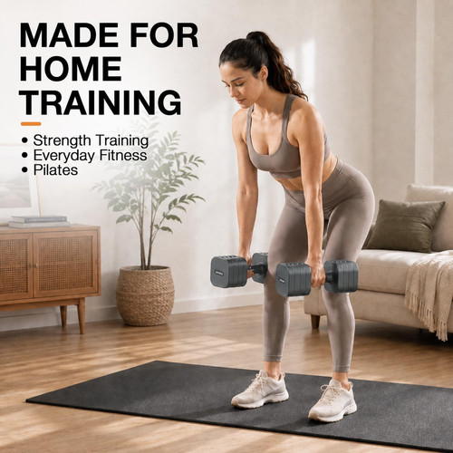 Adjustable dumbbells pair - dumbbells, 5kg