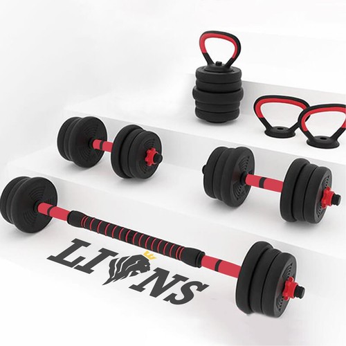 20kg dumbbells set vinyl gym - dumbbells,