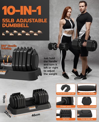 Dripex adjustable dumbbells - adjustable,