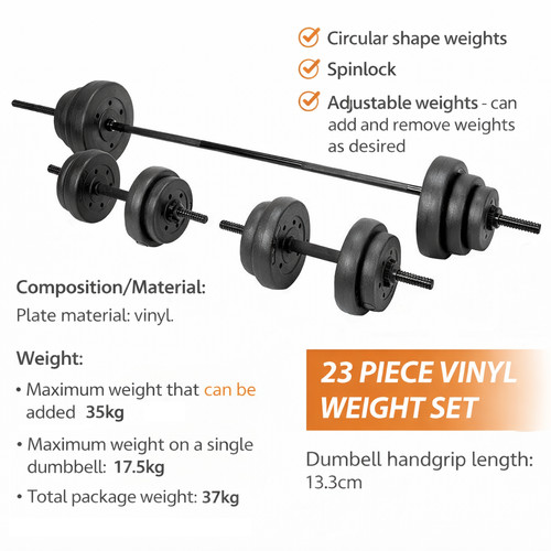 Opti vinyl barbell dumbbell - opti,