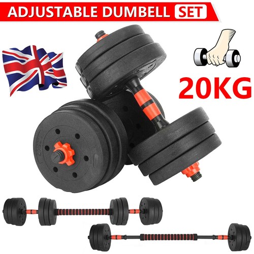 20kg fitness dumbbells pair - fitness,