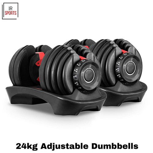 24kg adjustable dumbbells pair - 24kg,