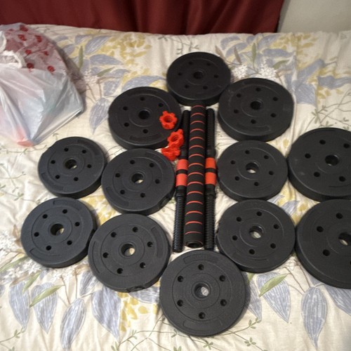 Black red weight plates - weight,