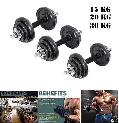 Cast iron adjustable dumbbells - iron,